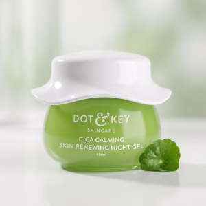 DOT & KEY CICA CALMING SKIN RENEWING NIGHT GEL WITH NIACINAMIDE & GREEN TEA 60ML