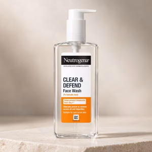NEUTROGENA CLEAR & DEFEND FACE WASH (2% SALICYLIC ACID) 200 ML