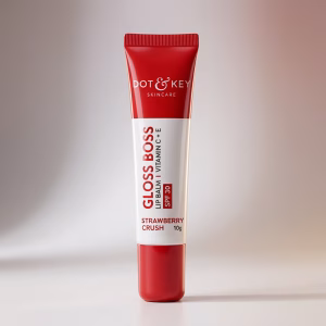 DOT & KEY GLOSS BOSS VITAMIN C+E TINTED LIP BALM WITH SPF 50 12G - STRAWBERRY CRUSH