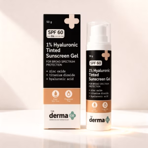 THE DERMA CO 1% HYALURONIC TINTED SUNSCREEN GEL SPF 50 PA+ (50G)